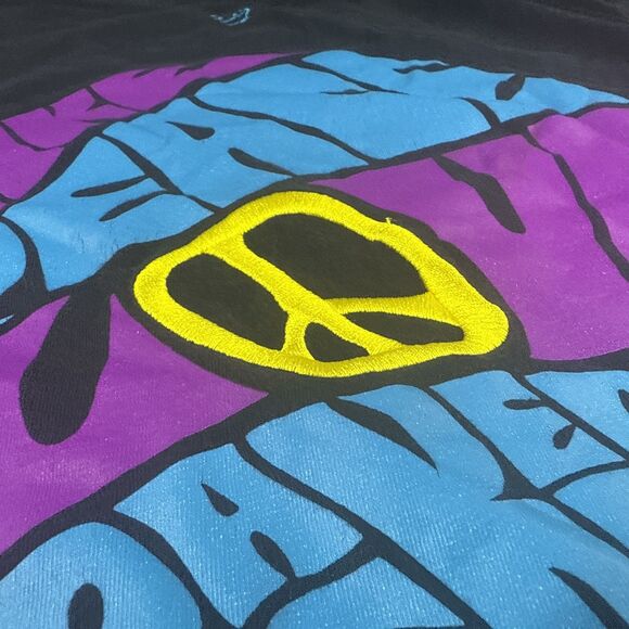 Nike Peace Love Basketball Men's L Black Short Sleeve T-Shirt Embroidered - Picture 3 of 10